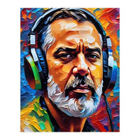 Man In Headphones Art (Print Only)