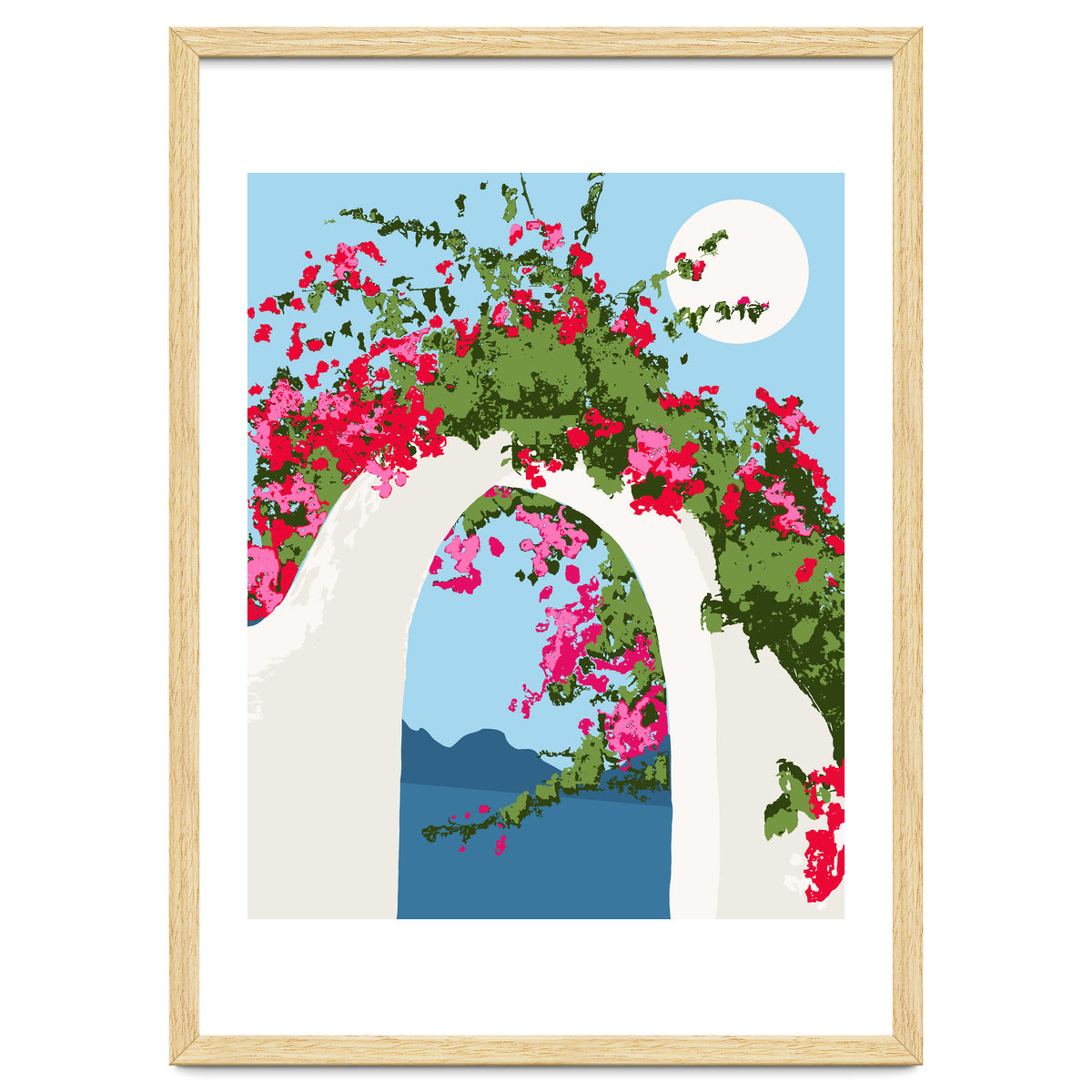 Bougainvillea Arch, Greece Santorini Architecture Travel, Summer Botanical Nature Bohemian, Eclectic Boho