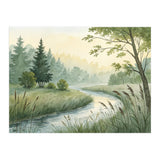 Misty Morning Riverbank: A Woodland Sanctuary (Print Only) thumbnail