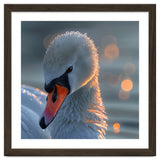 Close Up Of A Swan With Water Droplets thumbnail