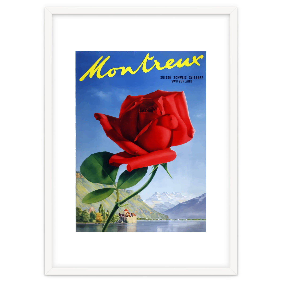 Red Rose on Montreux, Switzerland