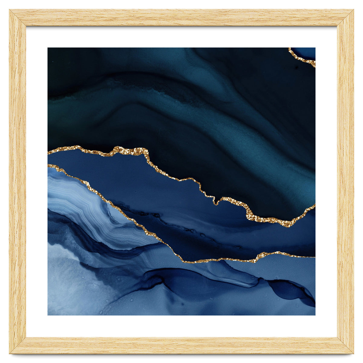 Navy & Gold Agate Texture 12