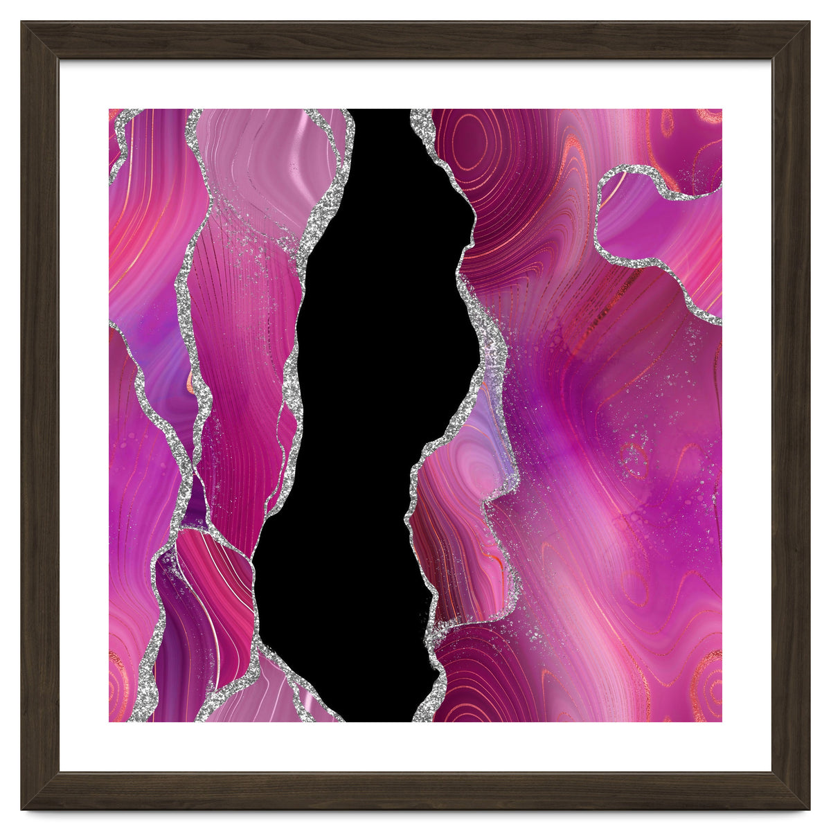 Magenta & Silver Agate Texture 01