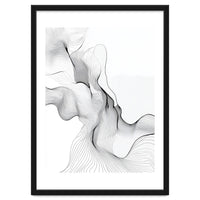 Abstract Black And White Flowing Lines