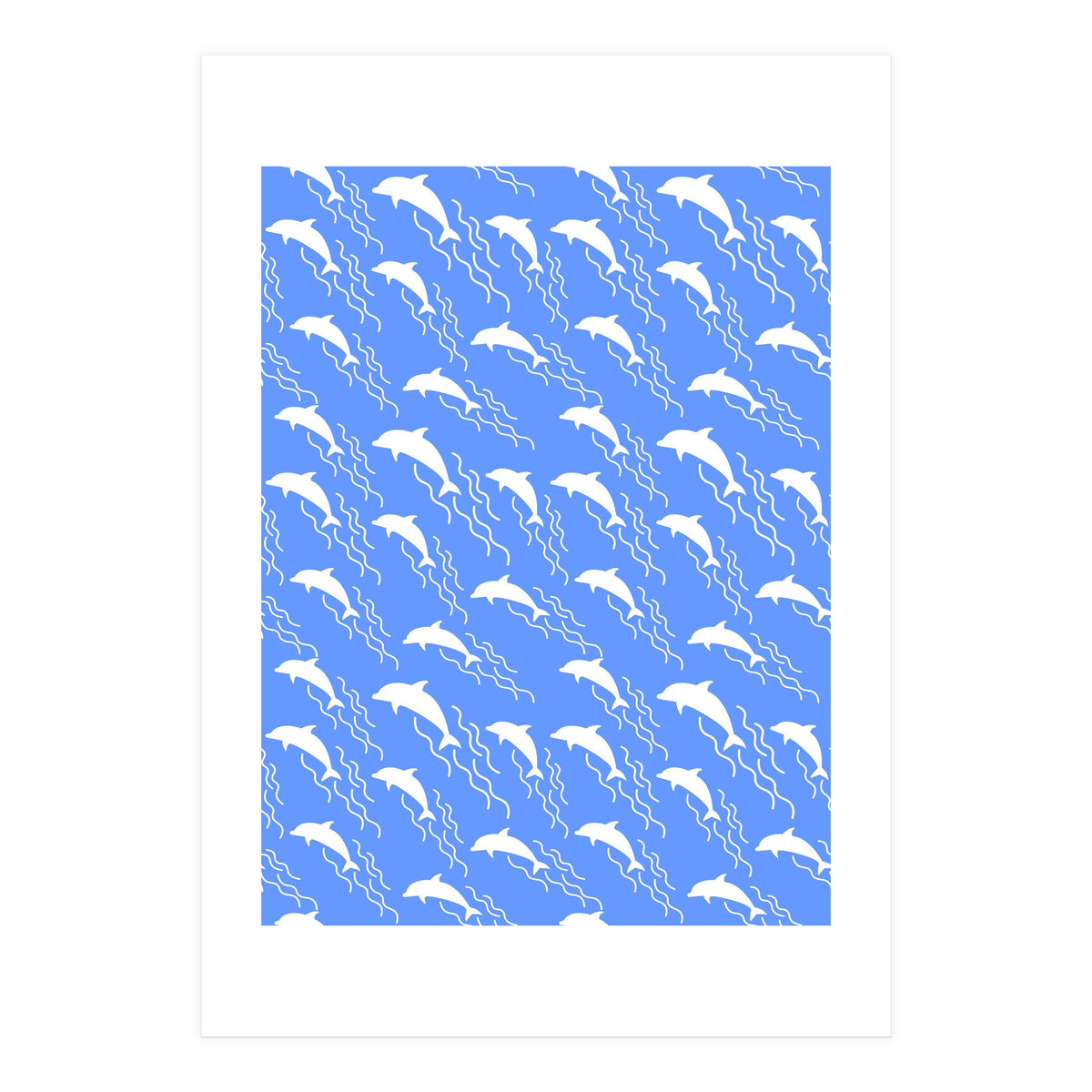 Swimming dolphins (Print Only)