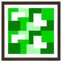 Green Abstract Square Tiles