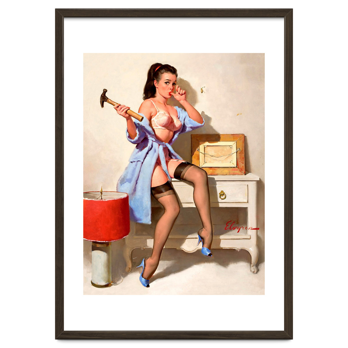 Hot Pinup Girl With A Hammer