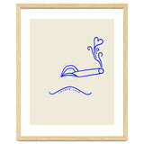 Smoked Love, Line Art Drawing Sketch, Minimalism Doodle Woman Cigarette Cigar Smoke, Eclectic Bohemian Framed thumbnail