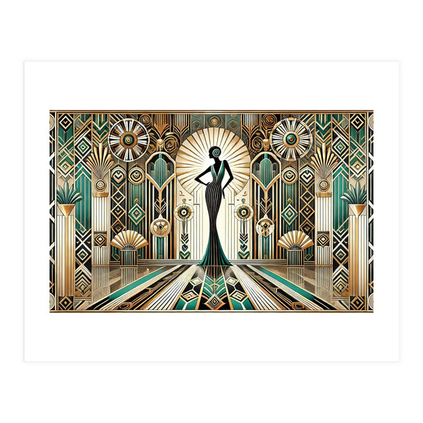 Art Deco Glamour Woman (Print Only)