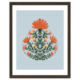 Symmetrical floral bouquet - orange and green thumbnail