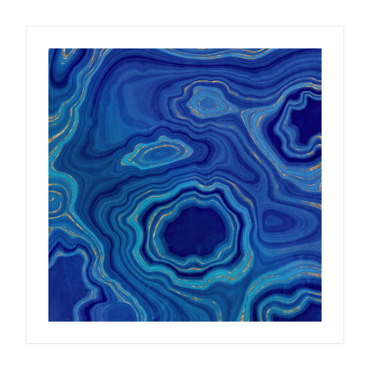 Blue Agate Texture 04 (Print Only)