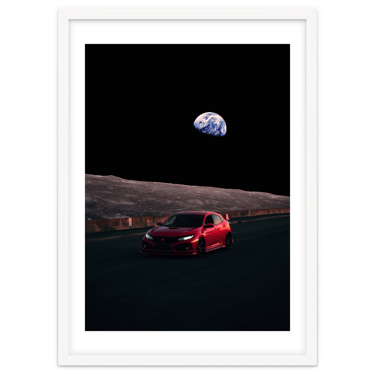 Driving Civic In The Moon