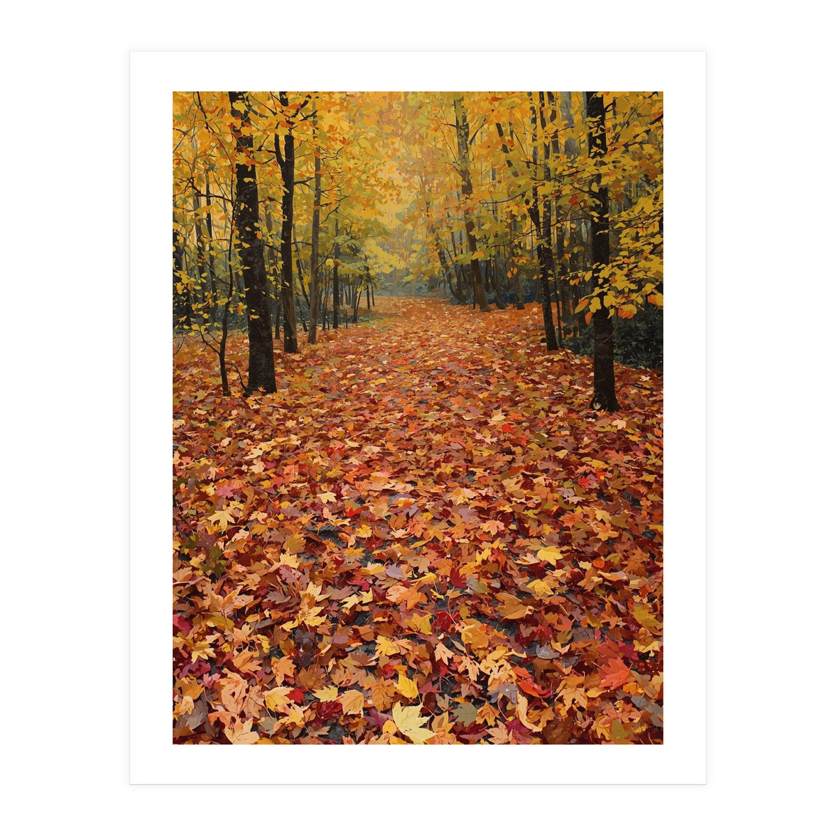 Ethereal Autumn Forest Path (Print Only)