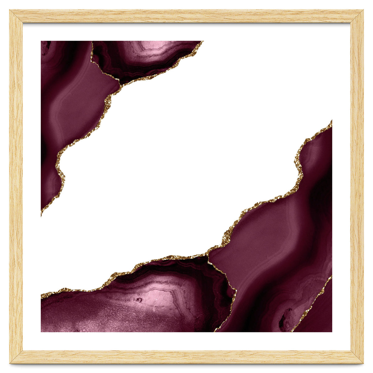Burgundy & Gold Agate Texture 22