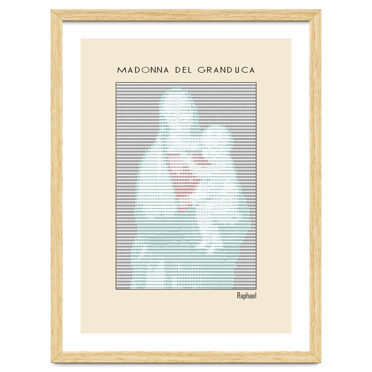 Madonna del Granduca (1505) – Raphael (ascii art)