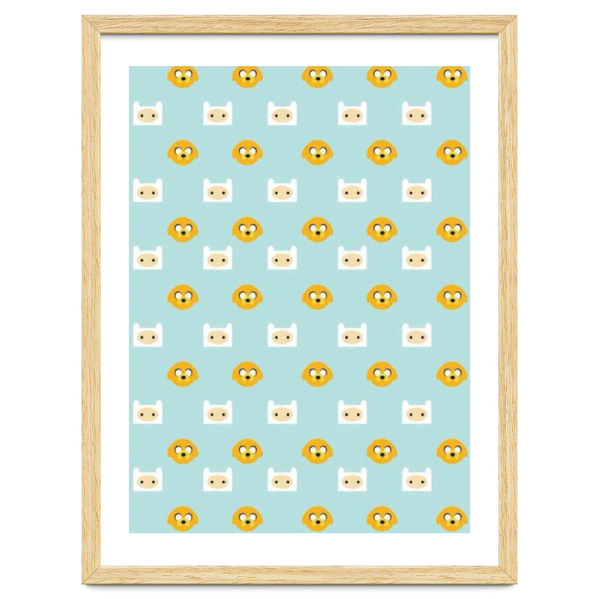 Minimalist Finn And Jake Seamless Cartoon Pattern