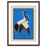 Stillness In Motion Abstract Cranes In Blue thumbnail