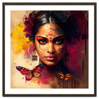 Golden Butterfly Hindu Portrait