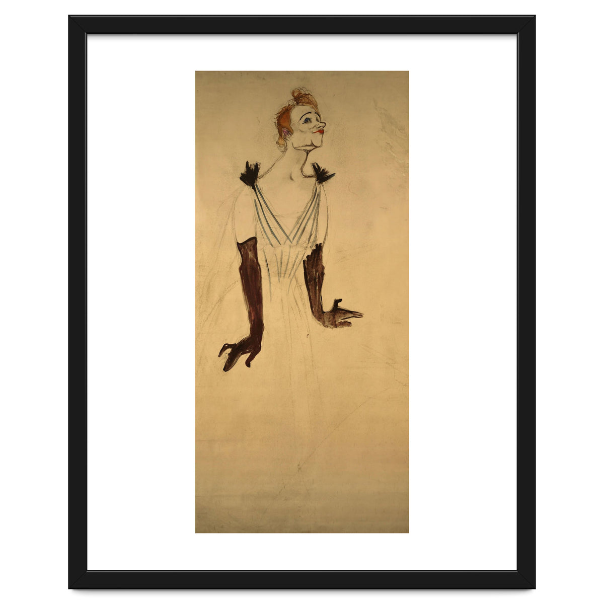 Henri de Toulouse-Lautrec / 'Yvette Guilbert', 1894, 186 x 93 cm.