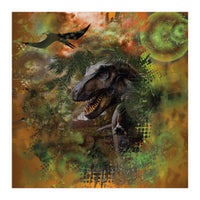 Dinosaur Jurassic T-Rex Collage (Print Only)