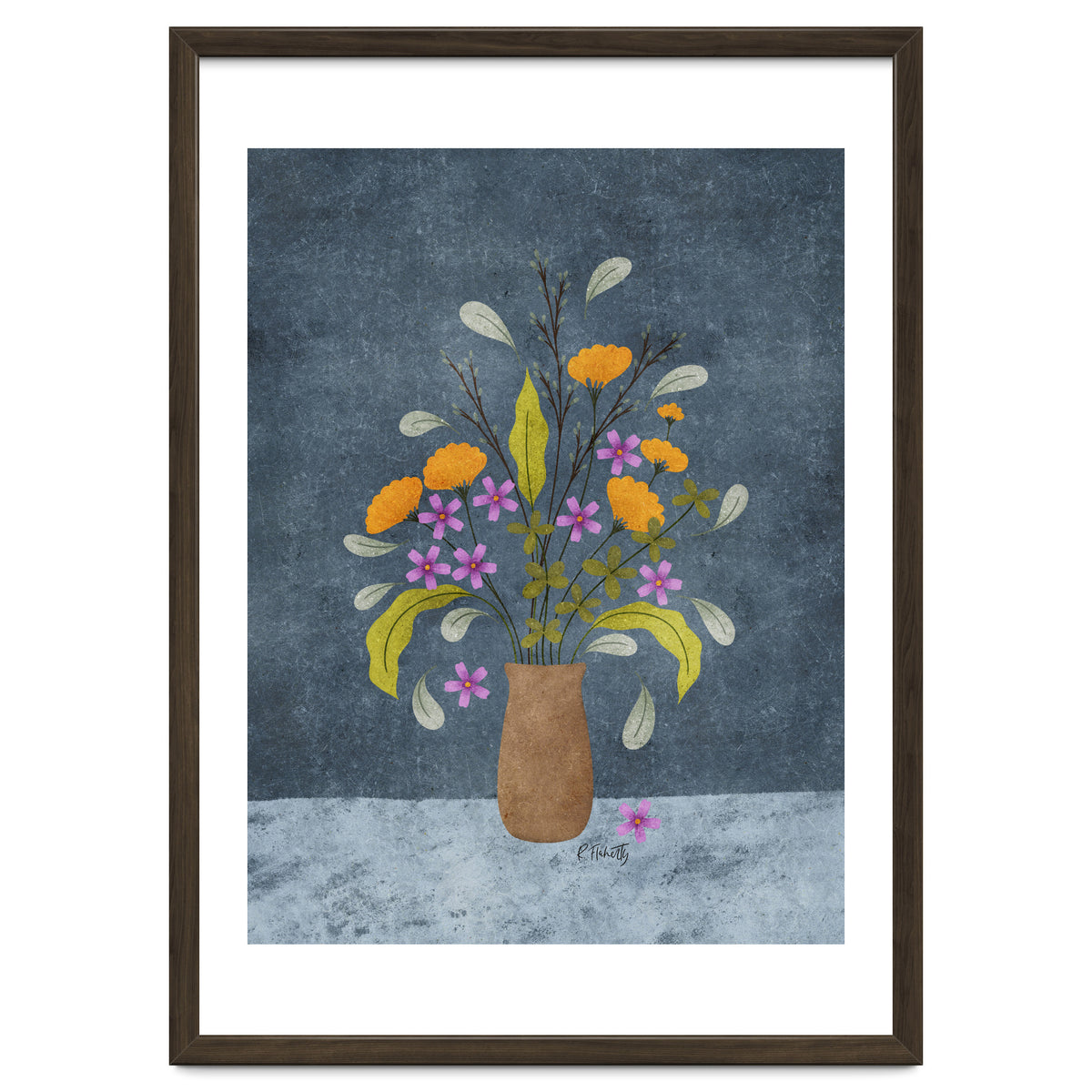 Moody Floral Vase