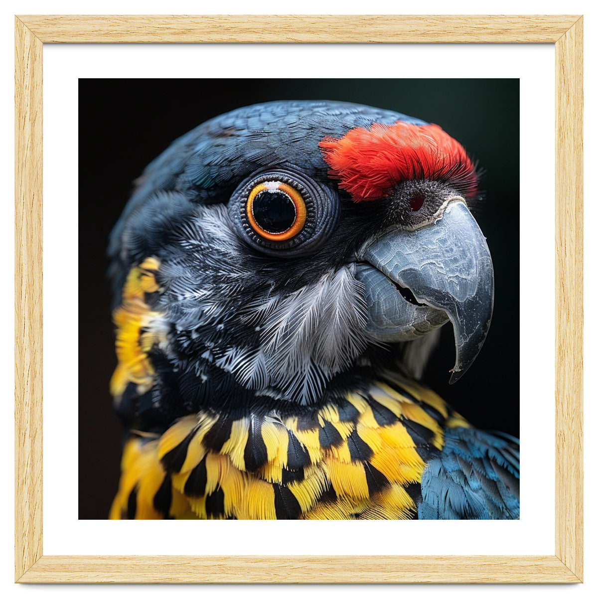 Close-up Portrait of a Vibrant Parrot