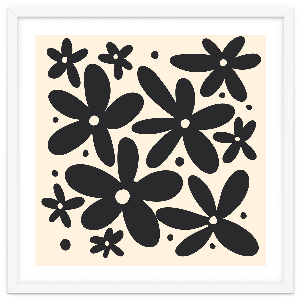 Abstract Monochrome Flowers 4