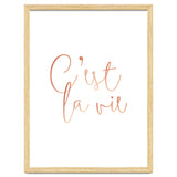 C'est la vie Rose Gold | Motivational Typography Quote Positivity | Handwritten Good Vibes Celebrate thumbnail