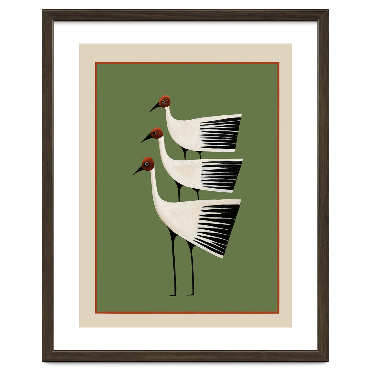 Striped Bird Trio I