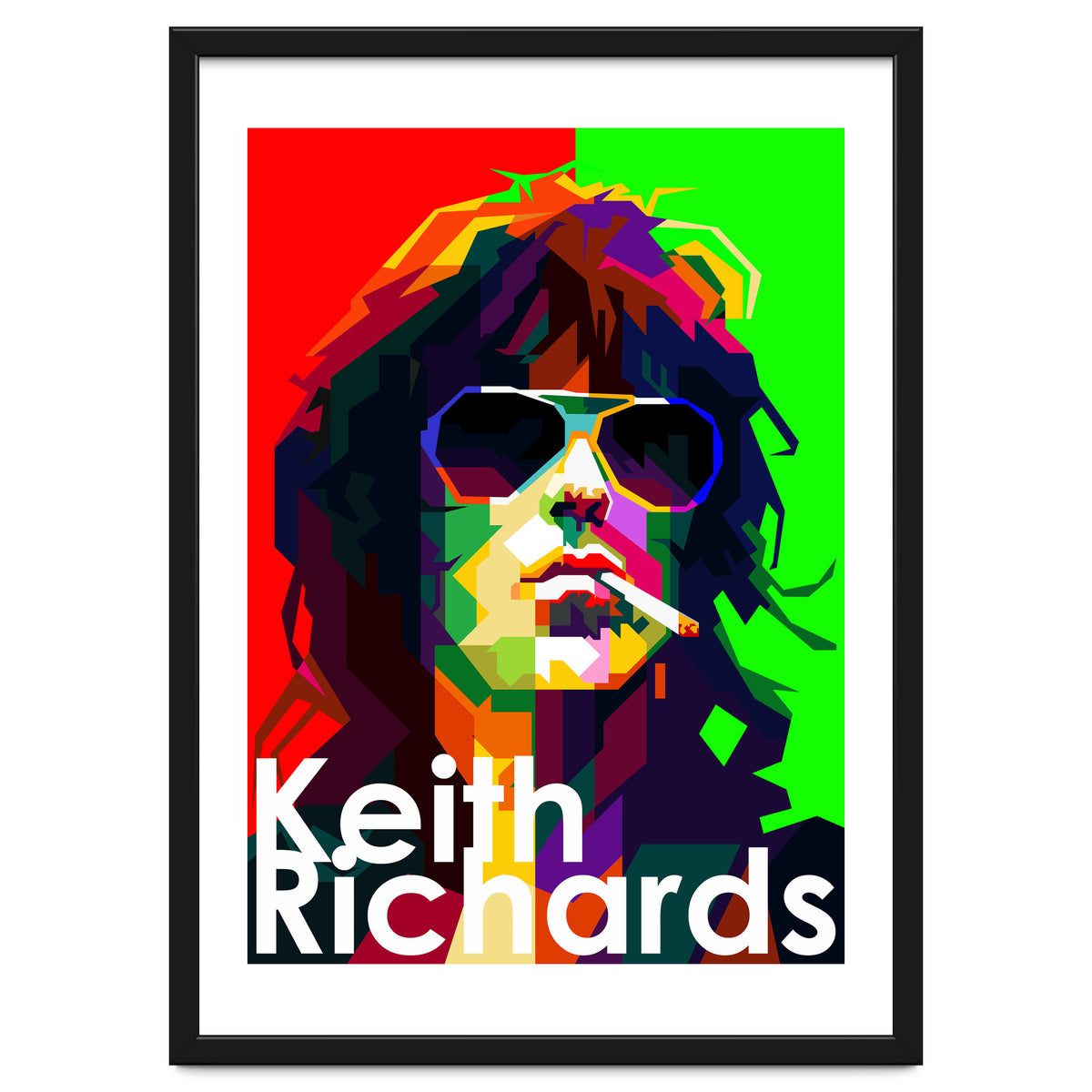 Keith Richards Pop Art WPAP