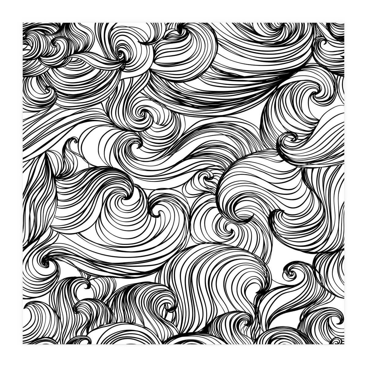 Free Flow White & Black (Print Only)