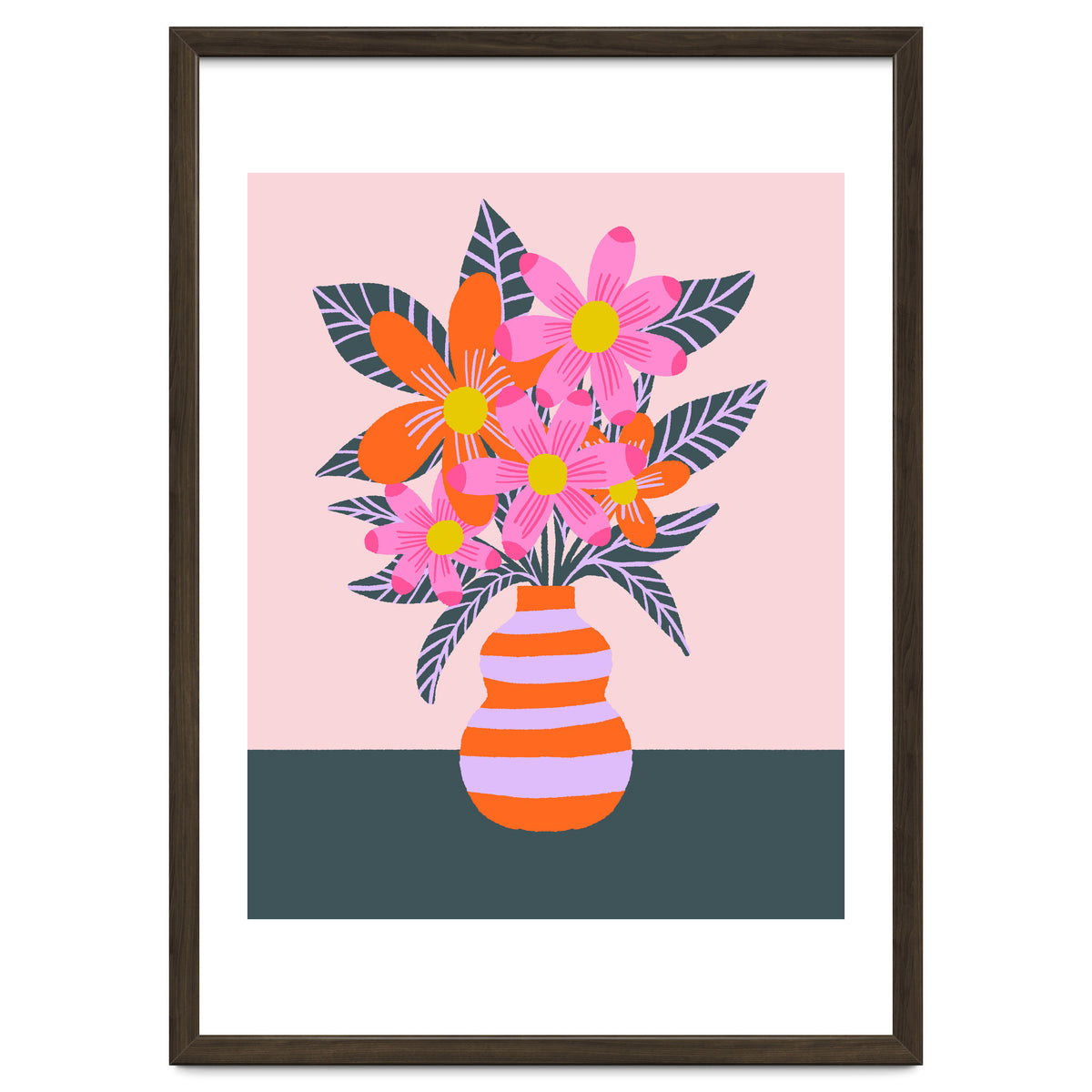 Colorful Flowers In a Vase