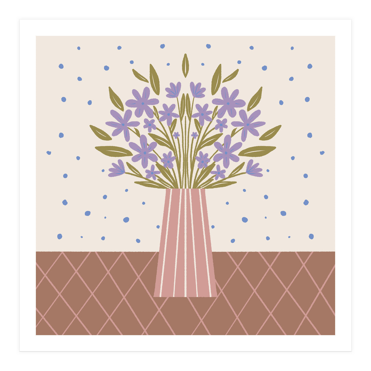 Flower Vase Mocha Mousse (Print Only)