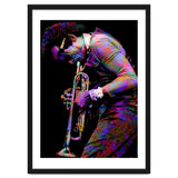 Miles Davis American Jazz Trumpeter Legend Colorful Art thumbnail