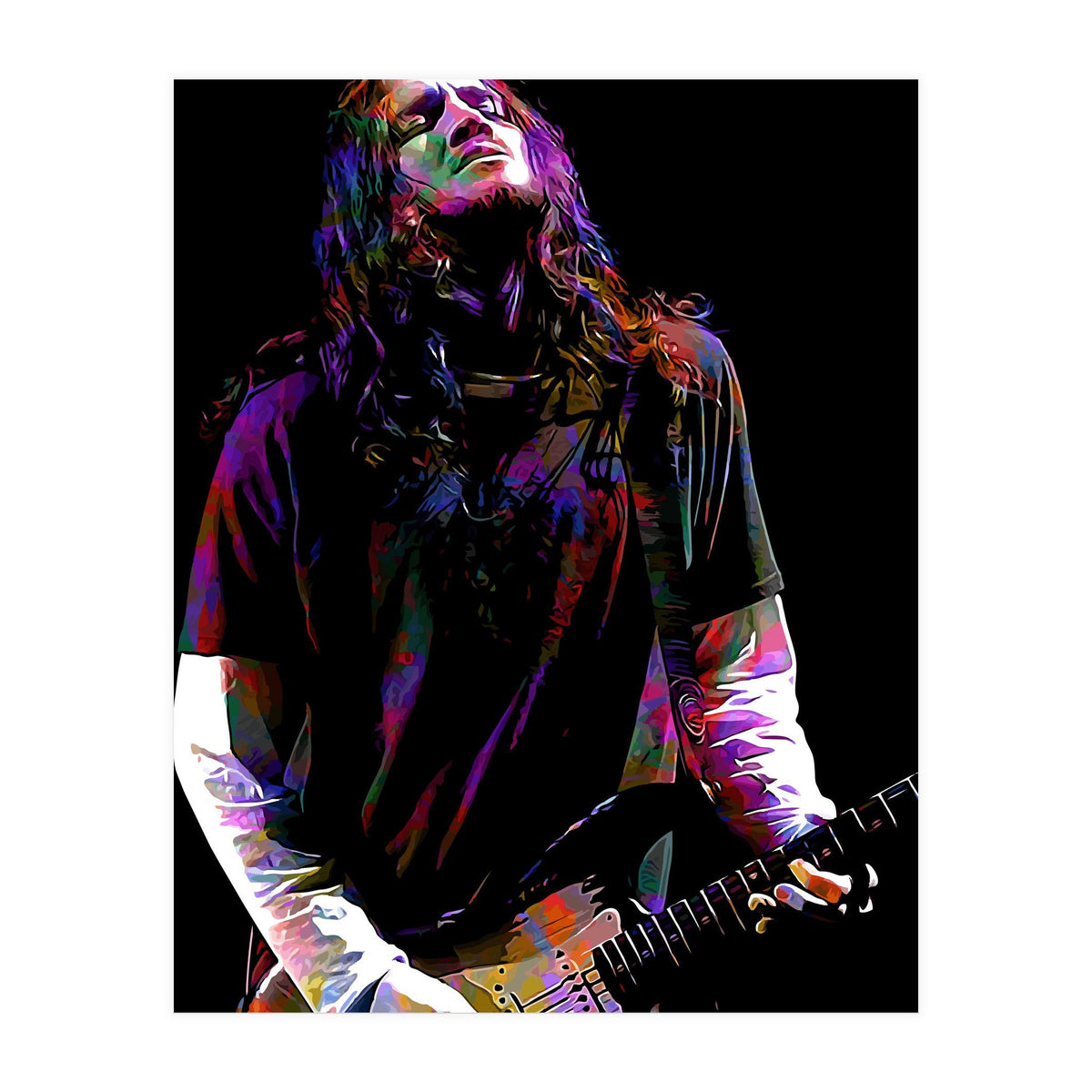 John Frusciante American Musician Guitarist Colorful (Print Only)