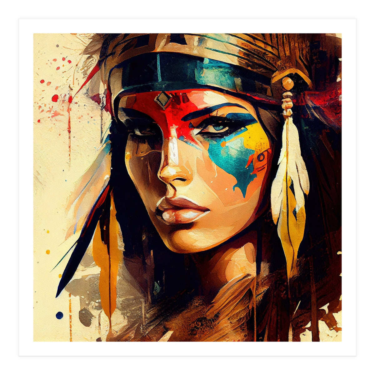 Powerful Egyptian Warrior Woman #2 (Print Only)