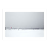 Fence in the winter seascape (Print Only)