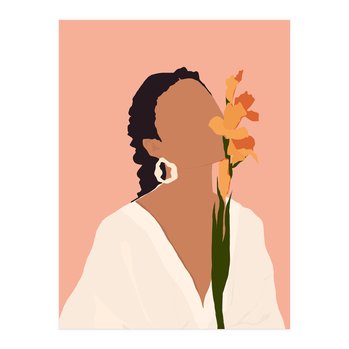 Fervor, Depth Of Feeling, Love Affection Lust Crush, Bohemian Woman Longing Pastel (Print Only)