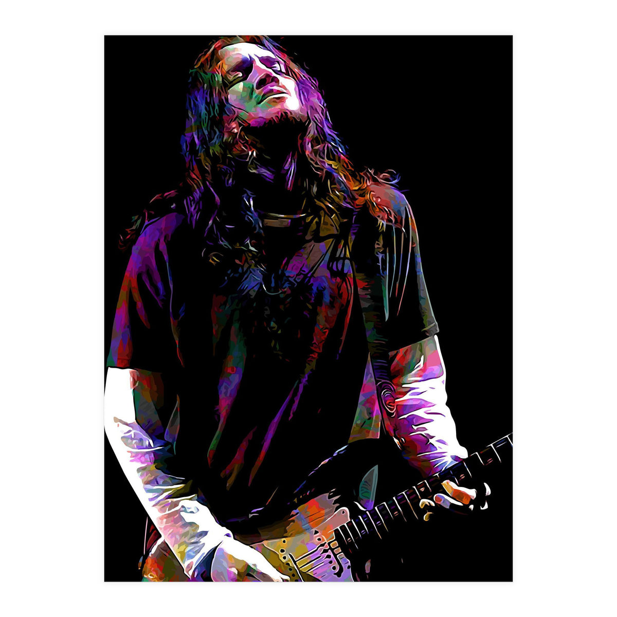 John Frusciante American Musician Guitarist Colorful (Print Only)