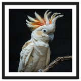 White Cockatoo Parrot Bird Perched On Branch thumbnail