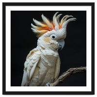 White Cockatoo Parrot Bird Perched On Branch