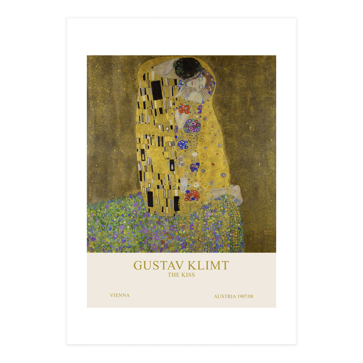 Gustav Klimt - The Kiss (Print Only)