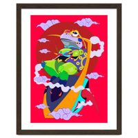 Knight Frog Pop Art Illustration