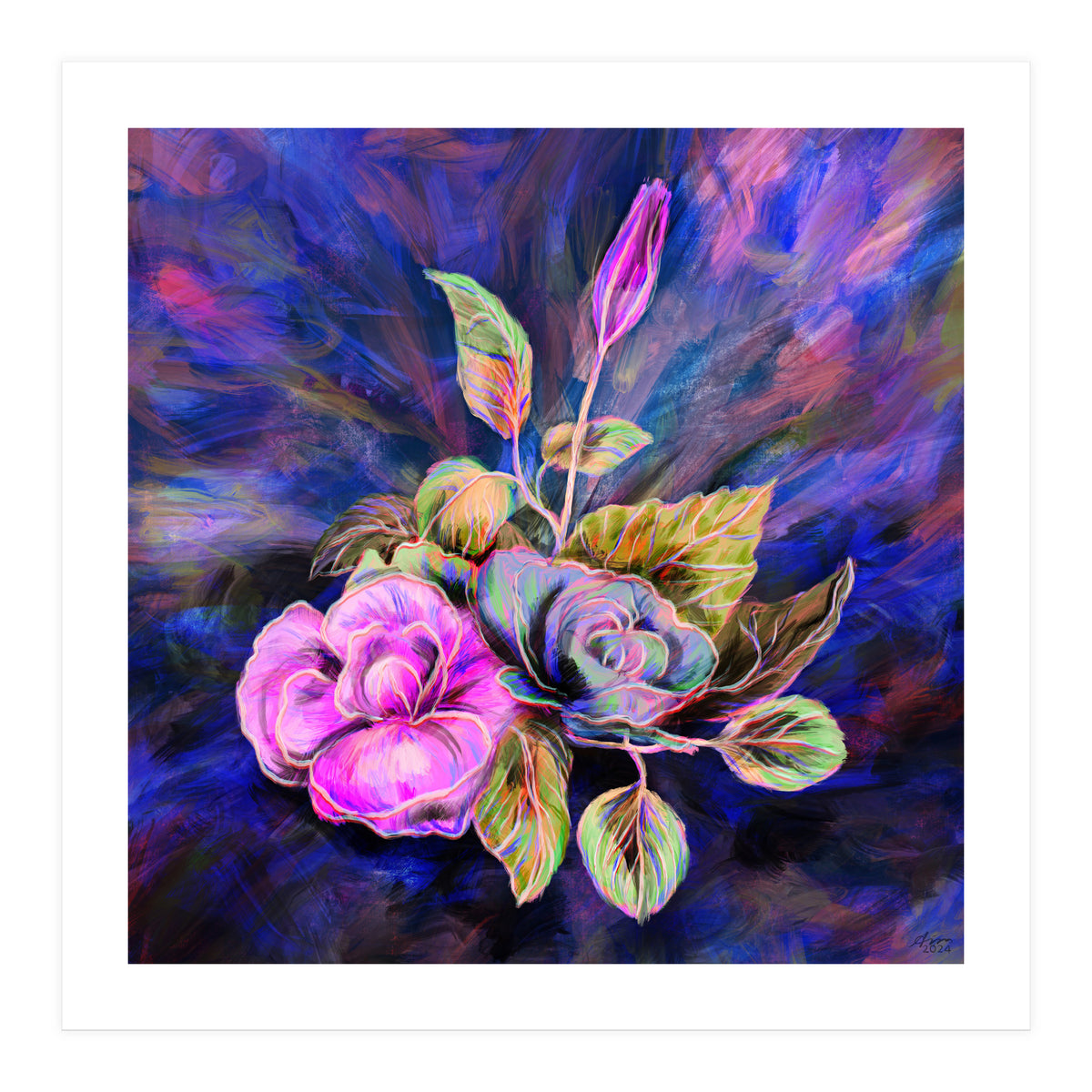 Bloom I (blue) (Print Only)