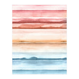 Watercolour Abstract Stripes Red Blue (Print Only) thumbnail