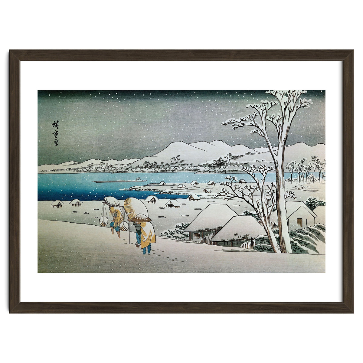 SNOW LANDSCAPE - JAPANESE ENGRAVING - 19TH CENTURY.