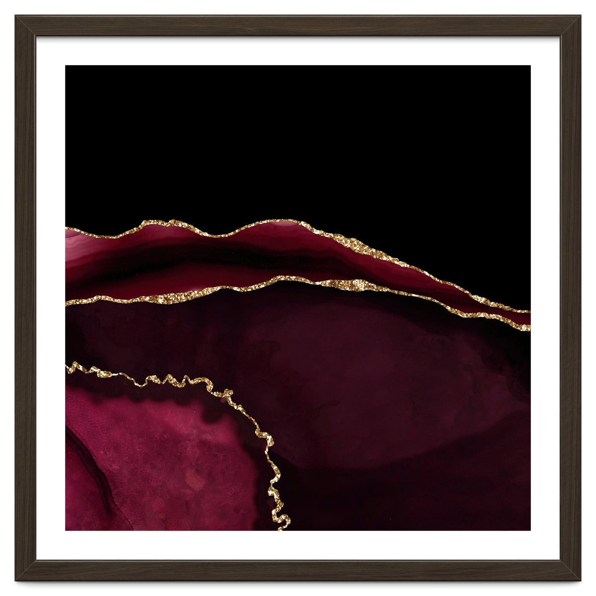 Burgundy & Gold Agate Texture 05