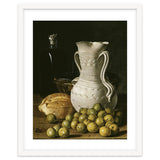 Luis Egidio Meléndez: 'Still Life with Small Pears, Bread, White Pitcher, Glass Bottle, and.., 1760. thumbnail