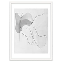 Abstract Black And White Flowing Lines And Shapes