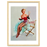 Sexy Pinup Actress Posing With a Mirror thumbnail
